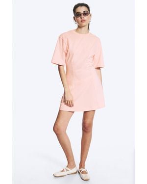 Monki Mini Fit-And-Flare T-Shirt Dress - Pink