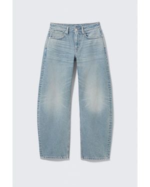 Weekday Abell Mid Rise Regular Barrel Jeans - Blue
