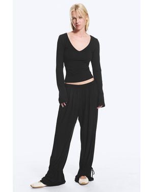Monki Jersey Balloon Trousers - Black