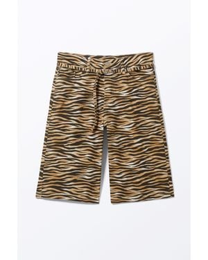 Weekday Low Rise Cargo Cotton Twill Jorts - Orange