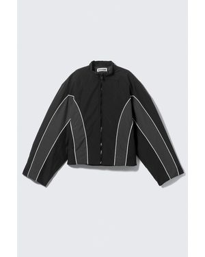 Weekday Sporty Padded Colour-Block Jacket - Black