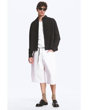 Weekday Boxy Long-Sleeved Cotton Poplin Shirt - Black