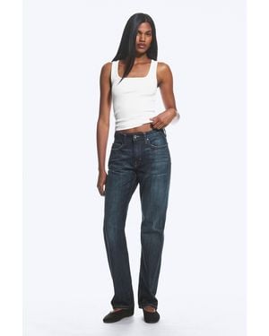 Weekday Laika Mid Rise Regular Straight Jeans - Blue