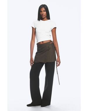 Weekday Strappy Mini Wrap Skirt - White