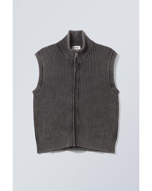 Weekday Marwin Zipped Vest - Black