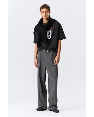 Weekday Uno Loose Suit Trousers - Grey