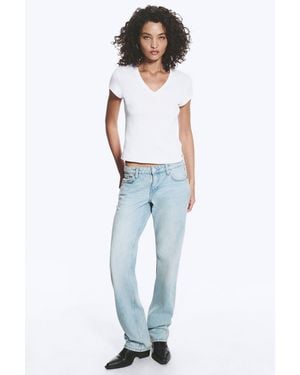 Weekday Arrow Low Rise Regular Straight Jeans - Blue