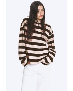 Monki Long-Sleeved Cotton T-Shirt - Multicolour