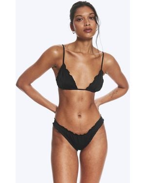 Weekday Frill Bikini Bottoms - Black