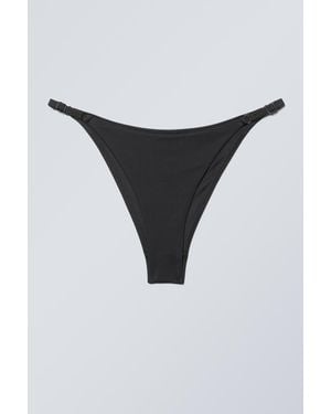 Weekday Cheeky Bikini Bottoms - Black