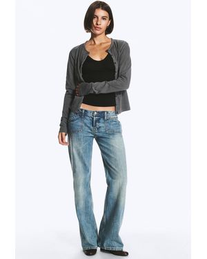 Weekday Aster Low Rise Slim Bootcut Jeans - Blue