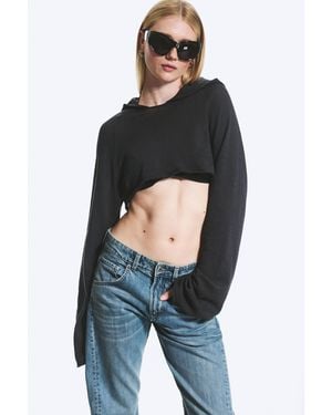 Weekday Cropped Hooded Bolero - Black