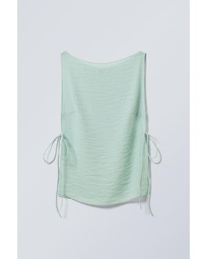 Weekday Sleeveless Boat-Neck Tie Top - Multicolour