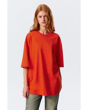 Weekday Oversized T-Shirt - Red