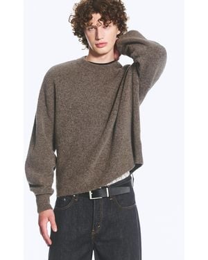 Weekday Relaxter Pullover Aus Wollmischung - Grau