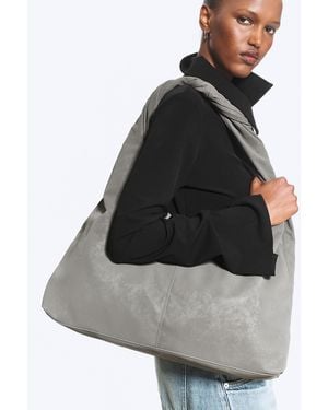 Weekday Lässige Schultertasche Aus Kunstleder - Schwarz