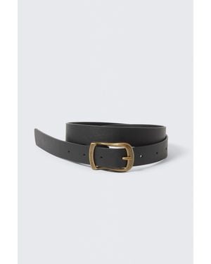 Weekday Slim Faux Leather Belt - Black