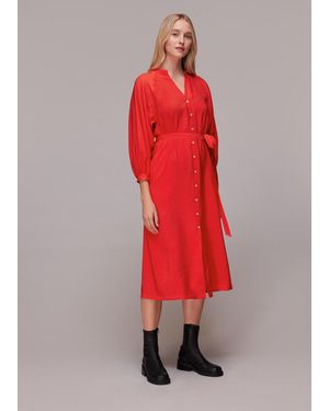 Whistles Lizzie Midi Dress - Red