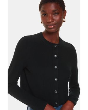 Whistles Wool Cropped Cardigan - Black