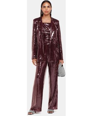 Whistles Sandra Sequin Trouser - Red