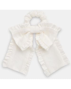 Hai Whistles Aster Scrunchie - White