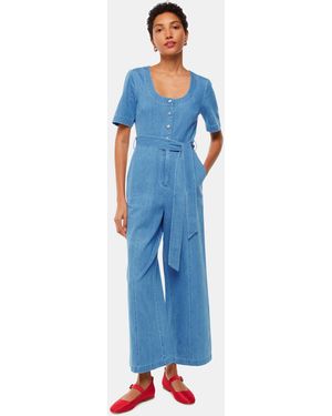 Whistles Freyja Denim Jumpsuit - Blue