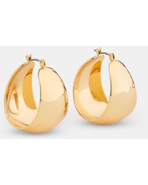 Whistles Textured Curved Earring - White