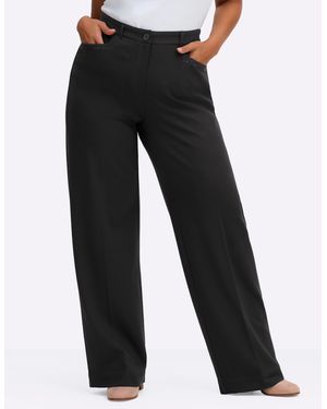 Sheego Jerseyhose - Schwarz