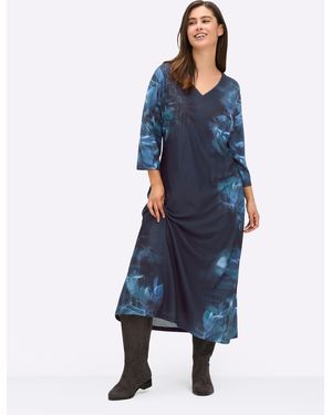 Sheego Jerseykleid - Blau