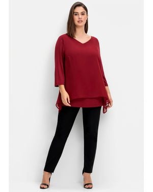 Sheego Blusenshirt - Rot