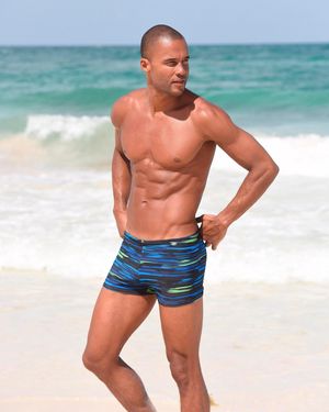 Kangaroos Boxer-Badehose - Blau