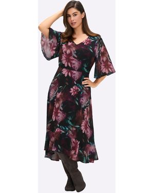 Sheego Chiffonkleid - Weiß