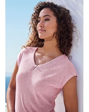 Lascana Kurzarmshirt - Pink
