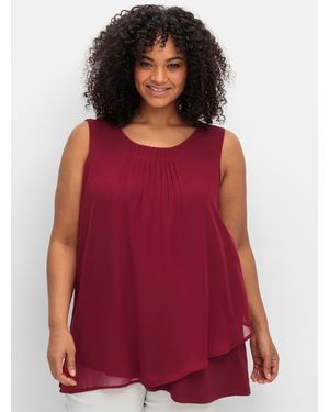 Sheego 2-in-1-Top - Rot