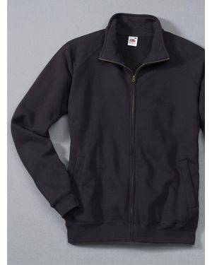 Fruit Of The Loom Premium-Sweatjacke - Schwarz