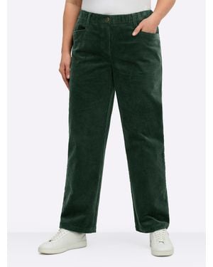 Sheego Cordhose - Grün