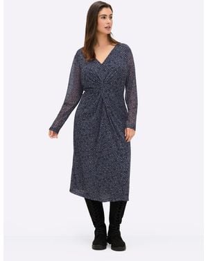 Sheego Blumenkleid - Blau