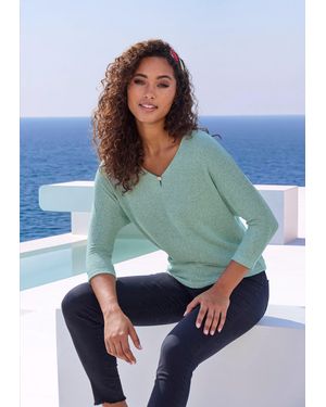 Lascana 3/4-Arm-Shirt - Blau