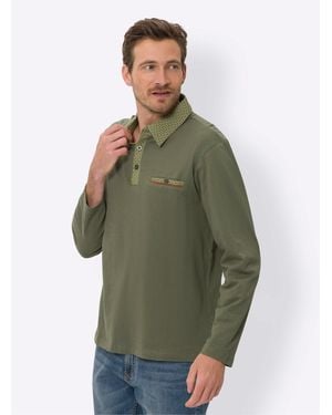 WITT Langarm-Poloshirt - Grün