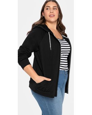 Sheego Sweatjacke - Schwarz