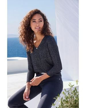 Lascana 3/4-Arm-Shirt - Blau