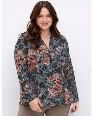 Sheego Shirt - Grau
