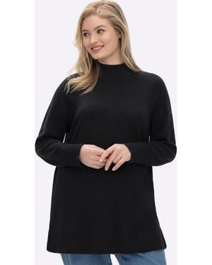 Sheego Longpullover - Schwarz