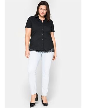 Sheego Stretchbluse - Schwarz