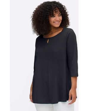 Sheego 3/4-Arm-Shirt - Blau