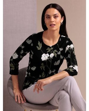 CREATION L PREMIUM 3/4-Arm-Shirt - Schwarz