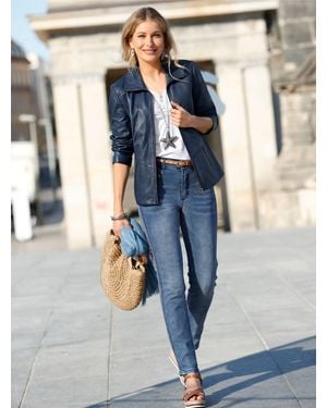 Mainpol Lederjacke - Blau
