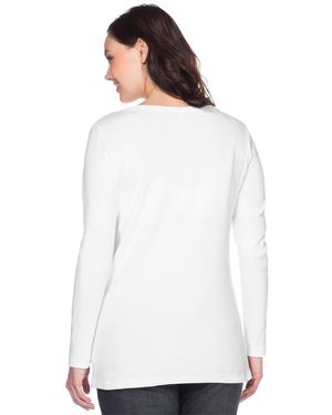 Sheego Langarmshirt - Weiß