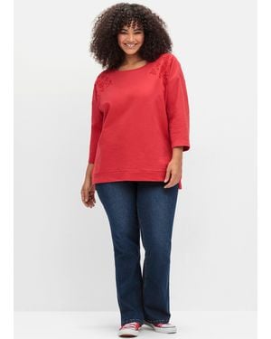 Sheego Sweatshirt - Rot