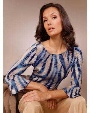 CREATION L PREMIUM 3/4-Arm-Shirt - Blau